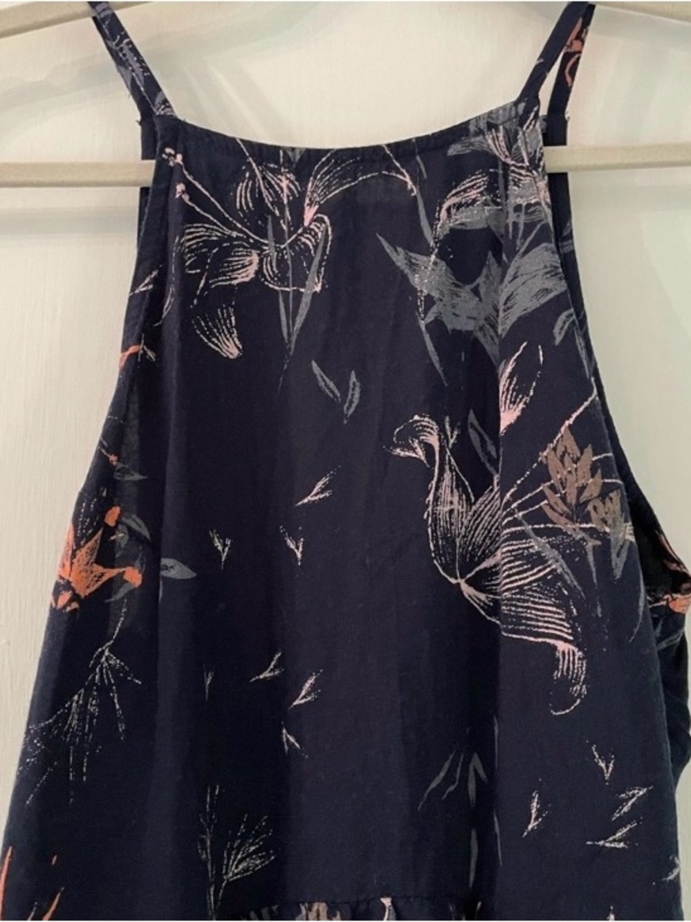 ROXY Midi length Dress. Lace up back. Side zipper. Size Small - Picture 5 of 9